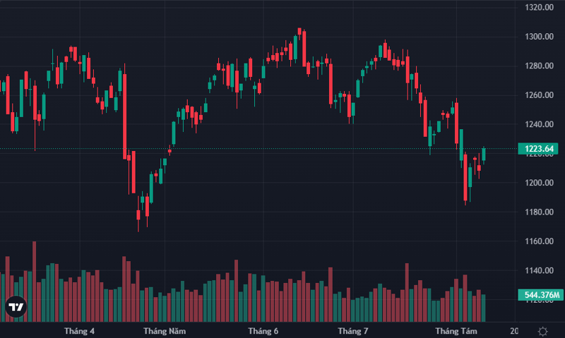VN-Index đã vượt thành công mức 1220 điểm.