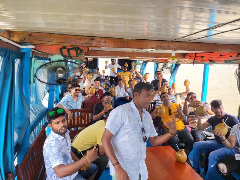 Indian tourists visiting Vietnam. 