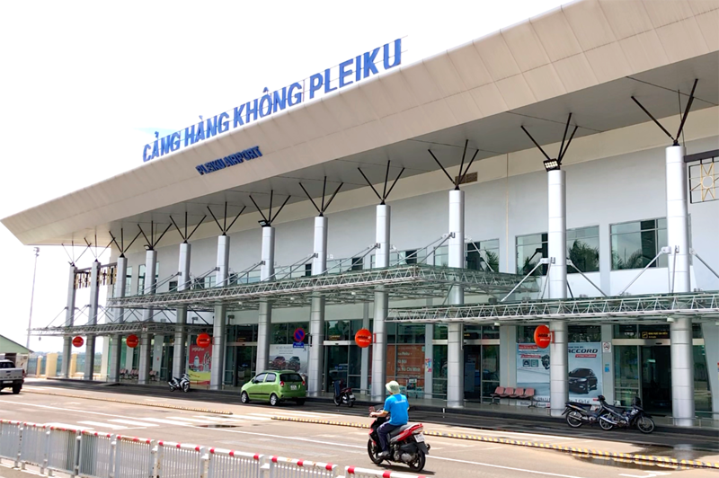 Pleiku Airport in Gia Lai province. 