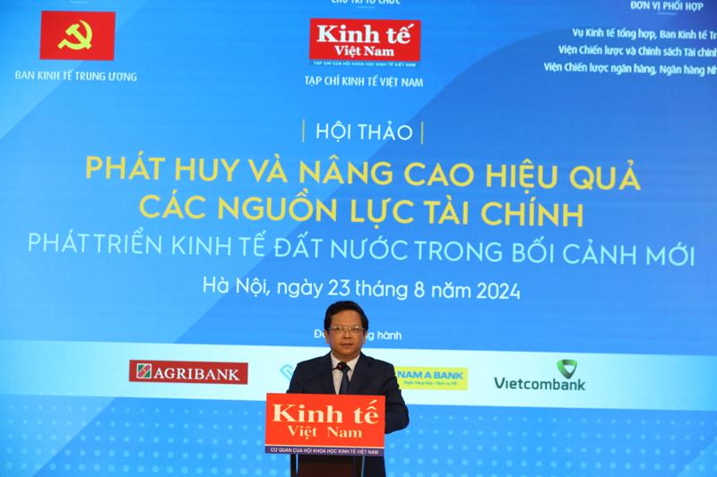 TS. Nguyễn Đức Hiển, Phó Trưởng Ban Kinh tế Trung ương, phát biểu tại hội thảo. Ảnh: Việt Dũng