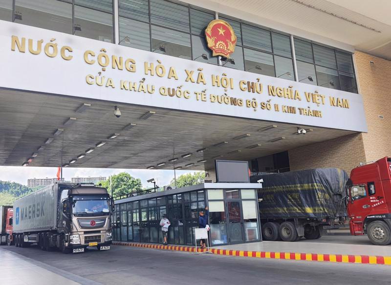 A view of Kim Thanh International Border Gate in Lao Cai Province