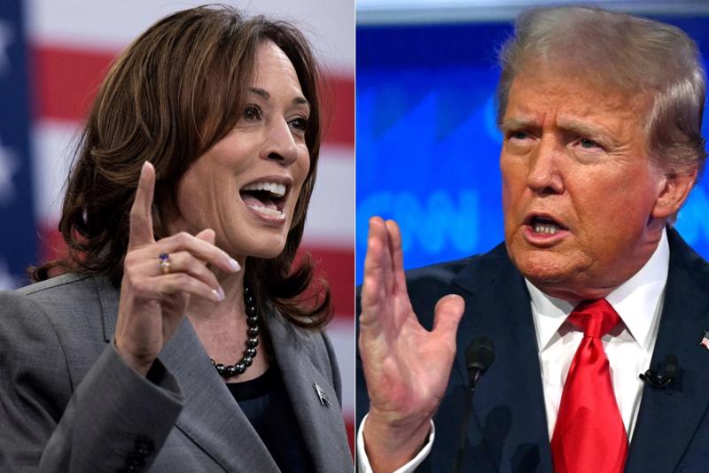 Bà Kamala Harris và ông Donald Trump. Ảnh: AFP.