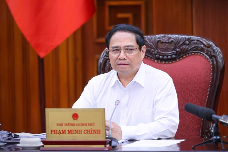 Prime Minister Pham Minh Chinh chairing the meeting. (Photo: VGP)