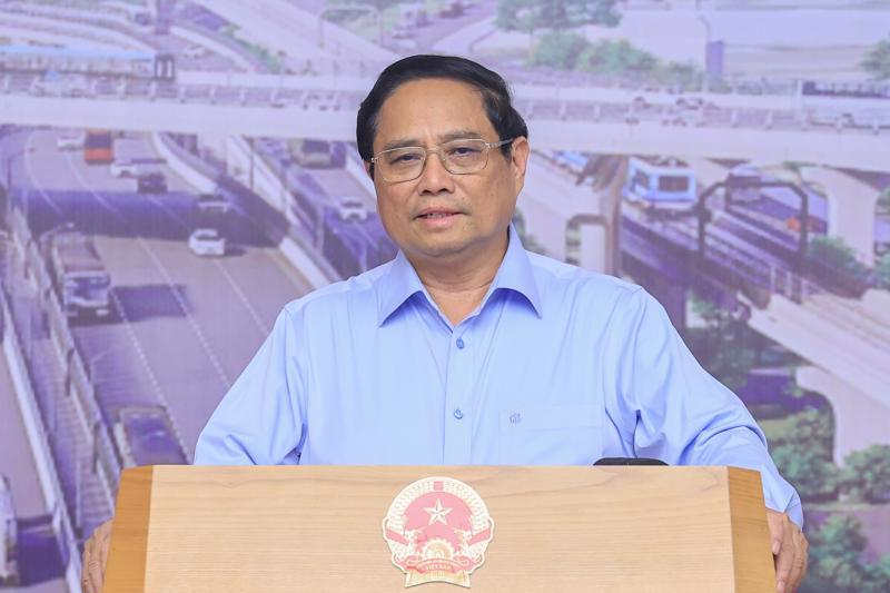 Prime Minister Pham Minh Chinh chairing the meeting. Photo: VGP