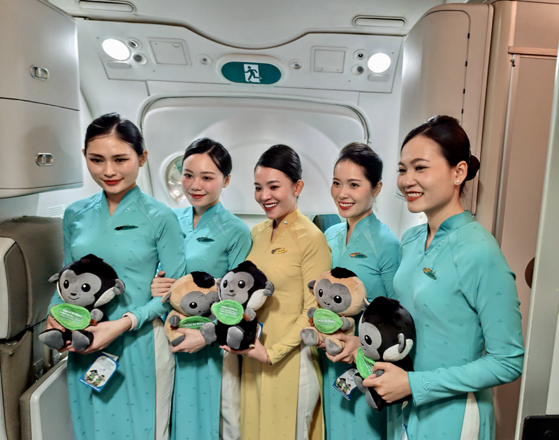 Thông qua hoạt động này, Vietnam Airlines mong muốn lan tỏa thông điệp bảo vệ môi trường và các loài động vật quý hiếm.