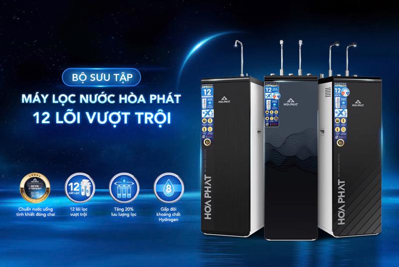 Bộ sưu tập Máy lọc nước RO Hòa Phát 12 lõi vượt trội.