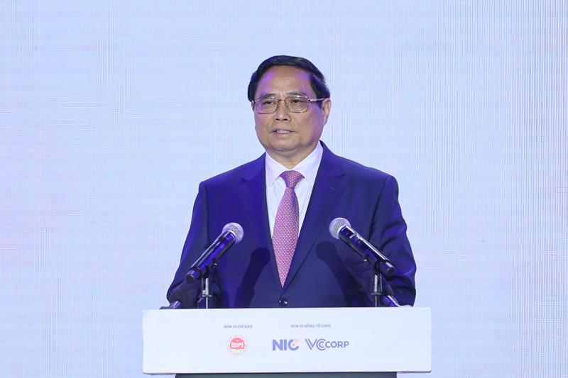 Prime Minister Pham Minh Chinh addressing the Innovate Vietnam 2024. (Photo: VGP)