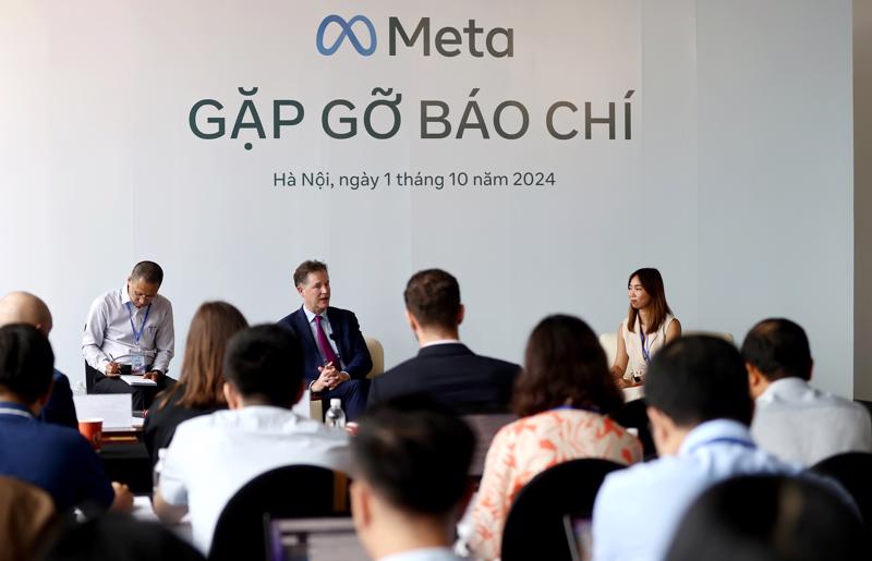 Ông Nick Clegg, Chủ tịch phụ trách Đối ngoại Toàn cầu, Meta tại buổi gặp gỡ báo chí