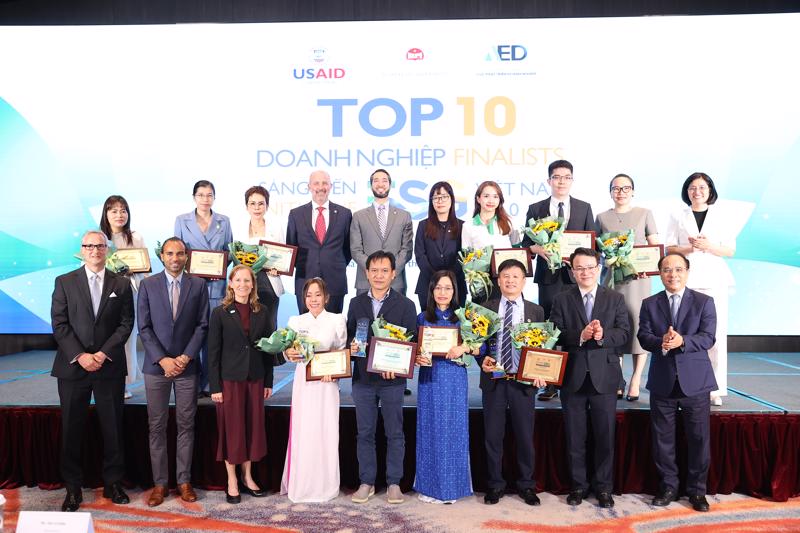 Top 10 doanh nghiệp được giải Sáng kiến ESG 2024.