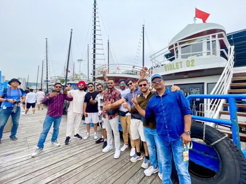 Indian tourists visit Ha Long Bay in northern Quang Ninh province. Photo: baoquangninh.vn