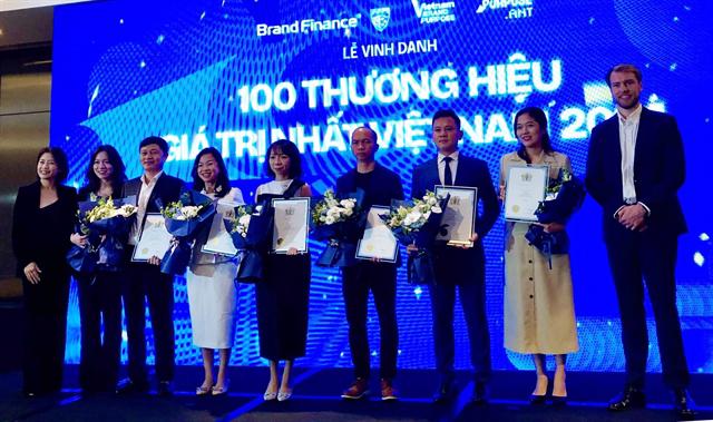 100 Vietnamese businesses with the highest brand value  honoured at a ceremony in HCM City on October 11.(Photo: VNA)