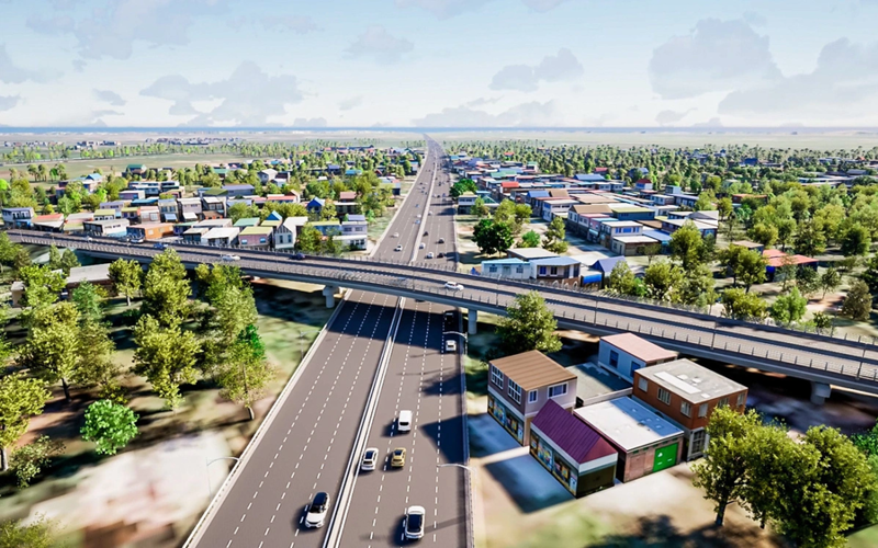 A rendering of the HCM City-Moc Bai expressway. 