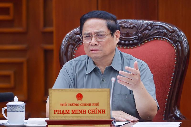 Thủ tướng Phạm Minh Chính: "Để bảo đảm cung ứng đủ điện, bảo đảm an ninh năng lượng quốc gia, nhất là khi đất nước đang trong quá trình công nghiệp hoá, hiện đại hoá, phải có chuẩn bị từ sớm, từ xa". Ảnh: VGP.