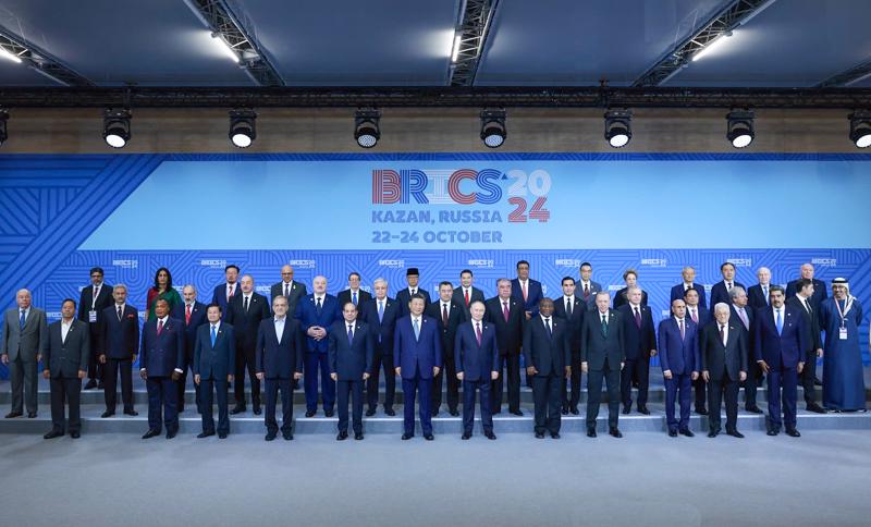 Thủ tướng Phạm Minh Chính và các nhà lãnh đạo các nước dự Hội nghị BRICS mở rộng năm 2024 - Ảnh: VGP