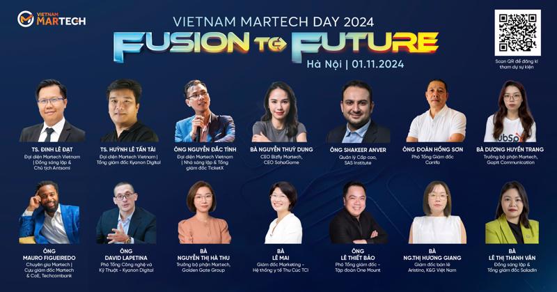 Các diễn giả sẽ tham gia chia sẻ tại Vietnam MarTech Day 2024