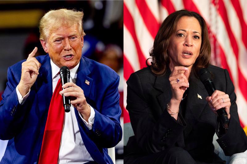 Cựu Tổng thống Donald Trump và Phó Tổng thống Kamala Harris.