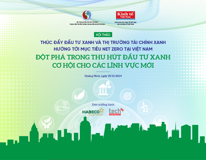 Chuỗi Hội thảo “Thúc đẩy đầu tư xanh và thị trường tài chính xanh - Hướng tới mục tiêu Net zero tại Việt Nam” sẽ được tổ chức tại 3 miền Bắc - Trung – Nam.