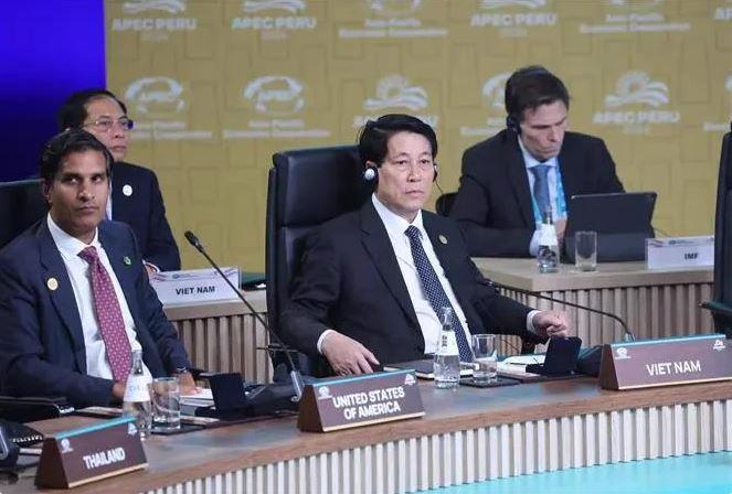 Vietnamese State President Luong Cuong at the 31st APEC Economic Leaders' Meeting in Lima, Peru. (Photo: VNA)