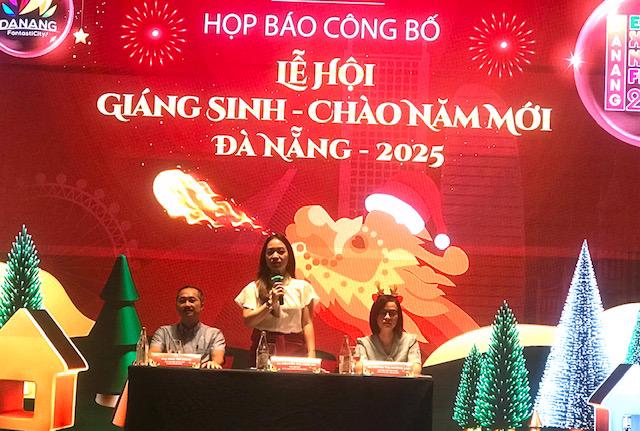 Ban Tổ chức thông tin tại họp báo Lễ hội Giáng sinh – Chào năm mới Đà Nẵng 2025. Ảnh Ngô Anh Văn