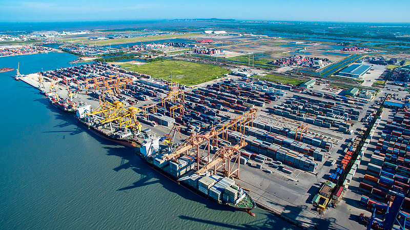 One of Hai Phong’s ports.