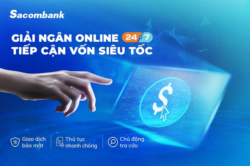 Dịch vụ giải ngân online của Sacombank có quy trình đăng ký đơn giản, bảo mật giúp doanh nghiệp chủ động tra cứu thông tin và yêu cầu giải ngân nhanh chóng.