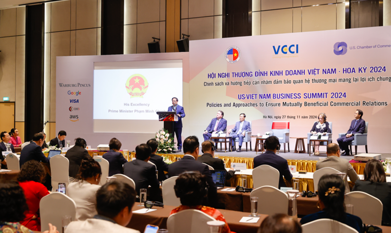 Prime Minister Pham Minh Chinh addressing the Summit. Photo: VGP