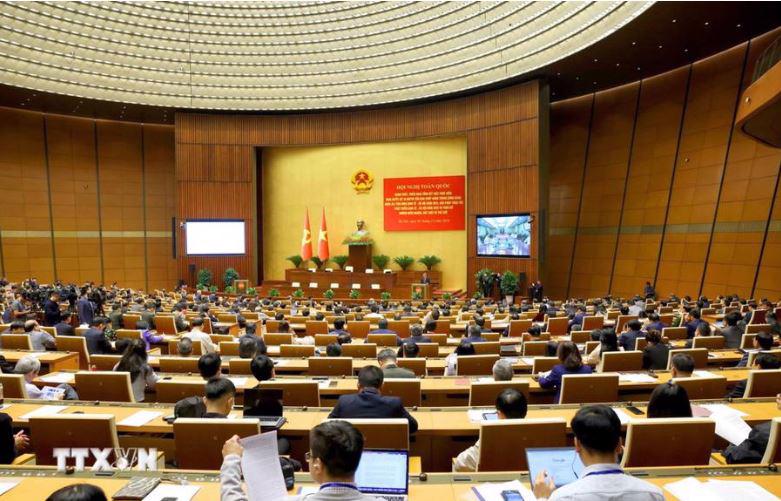 At the national conference held on December 1 to discuss a plan on organisational apparatus model of the country's political system. (Photo: VNA)