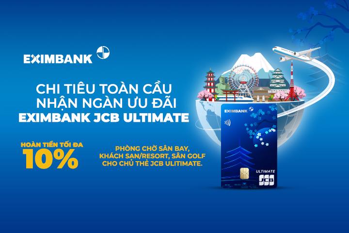 Thẻ JCB Ultimate by Eximbank mở ra những đặc quyền tài chính ưu việt và đưa chủ sở hữu bước vào thế giới của những trải nghiệm cao cấp.