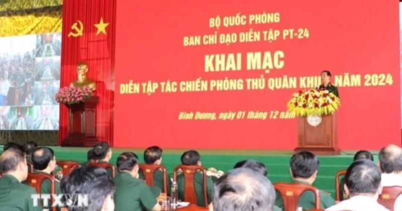 Quang cảnh khai mạc diễn tập. Nguồn: TTXVN.