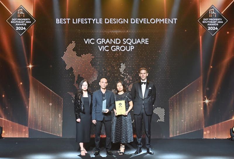 Dự án VIC Grand Square được vinh danh tại lễ trao giải Dot Property Southeast Awards 2024 tại Bangkok Thái Lan.