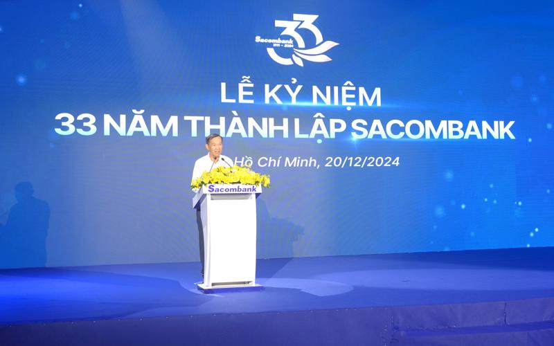 Ông Dương Công Minh - Chủ tịch HĐQT Sacombank phát biểu khai mạc buổi lễ.