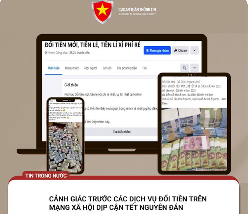 Cận Tết, cảnh giác 1xbet mobile apk download đổi tiền trên mạng xã hội - Ảnh minh họa.