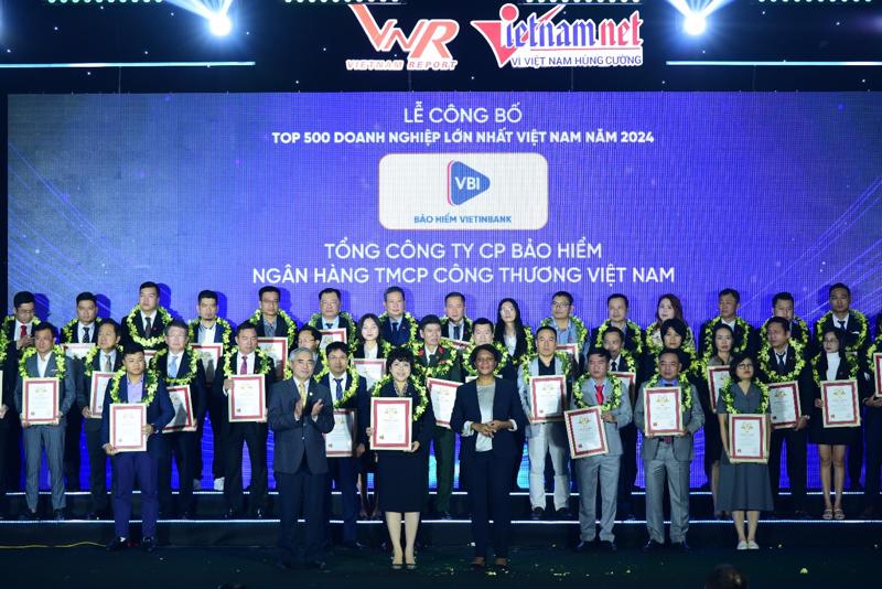 Bảo hiểm VietinBank - VBI được vinh danh Top 500 doanh nghiệp lớn nhất Việt Nam năm 2024.