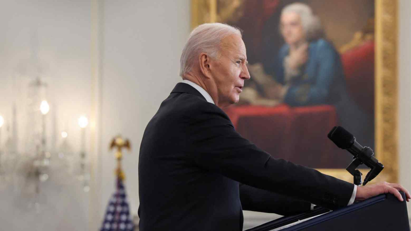 Tổng thống Mỹ Joe Biden phát biểu tại Bộ Ngoại giao ngày 13/1 - Ảnh: Getty Images