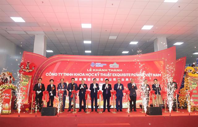 At the inauguration ceremony of the factory. (Photo haiphong.gov.vn)