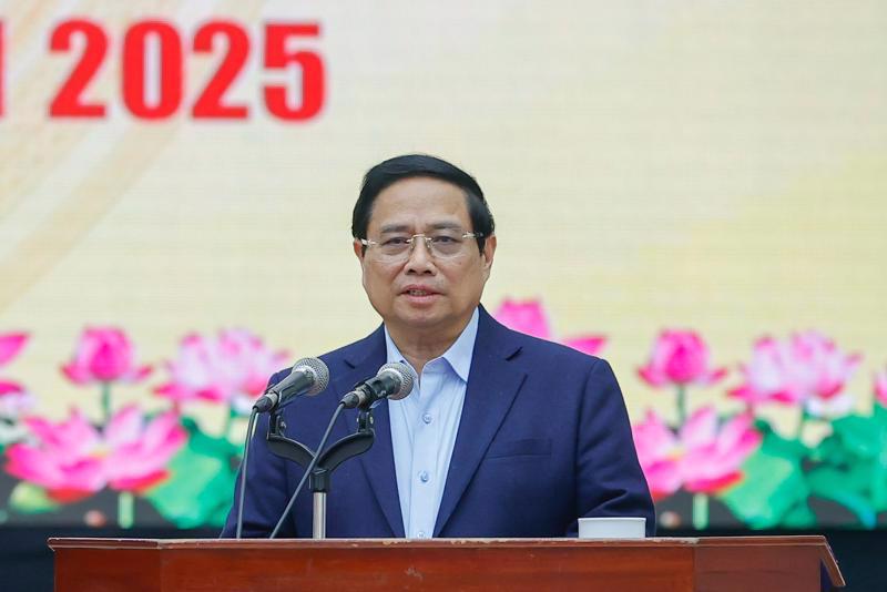 PM Pham Minh Chinh speaks at the working session with Quang Nam province authorities