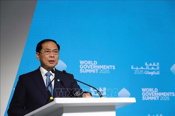 Deputy Prime Minister Bui Thanh Son speaks at the Emerging Economies Forum within WGS 2025. (Photo: TTXVN) 