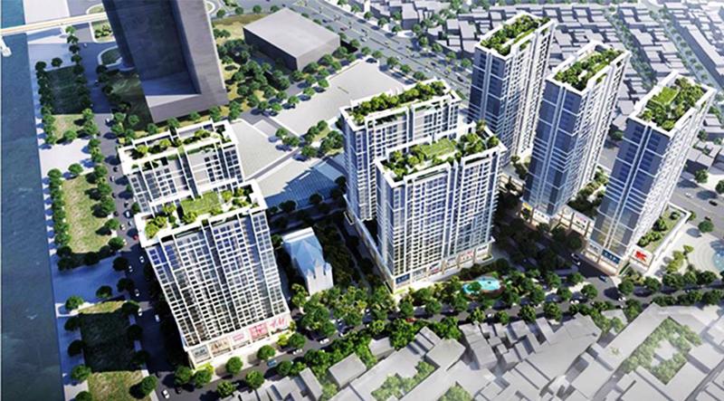 Phối cảnh Dự án Khu đô thị Capital Square 2 thuộc địa bàn phường An Hải Bắc, quận Sơn Trà.