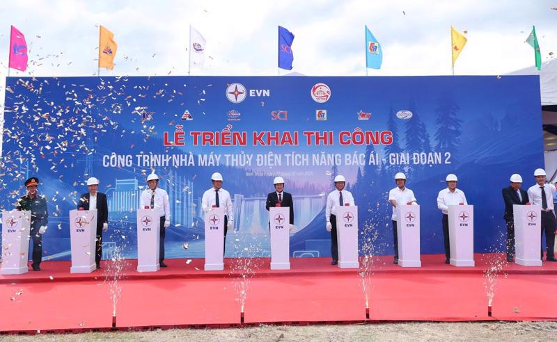 The ground-breaking ceremony the Bac Ai pumped-storage hydropower plant on February 22.