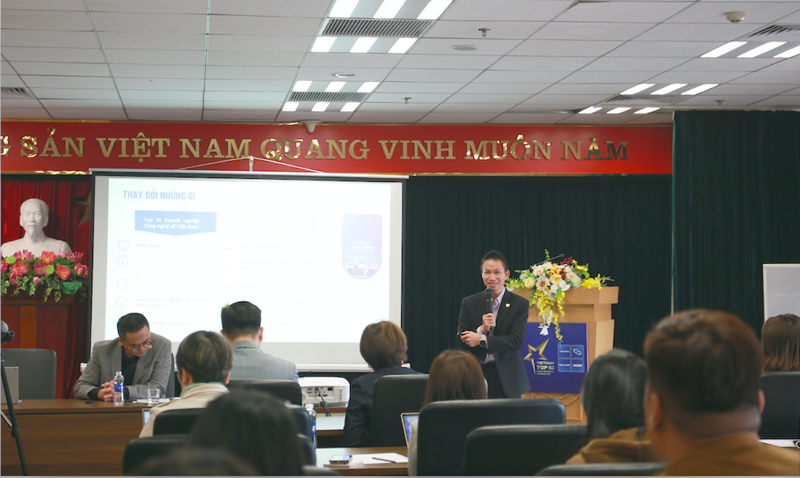 A view of the press briefing on February 27.