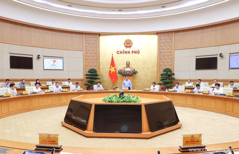 A Cabinet ,meeting under the chair of Prime Minister Pham Minh Chinh. (Photo: VGP)