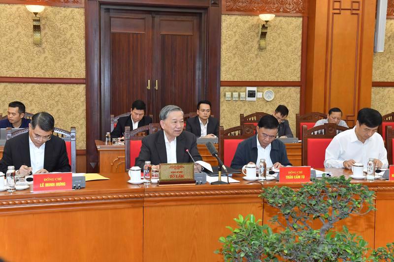 Party General Secretary To Lam chairs a meeting of the Central Steering Committee for the Development of Science, Technology, Innovation and Digital Transformation in Hanoi on March 4.