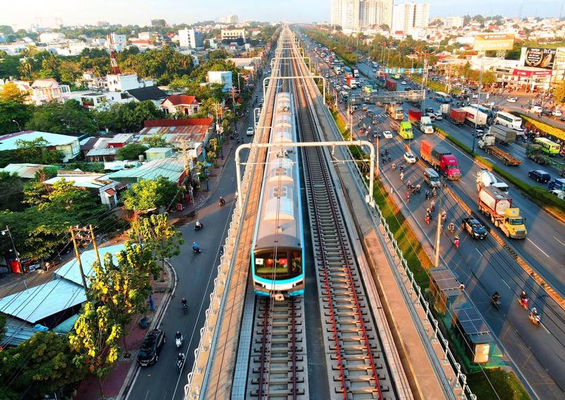 Tuyến metro số 1 (Bến Thành - Suối Tiên). Ảnh: VGP