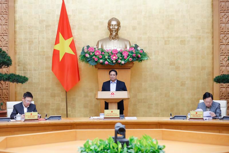 Prime Minister Pham Minh Chinh chairs the meeting. Photo: VGP