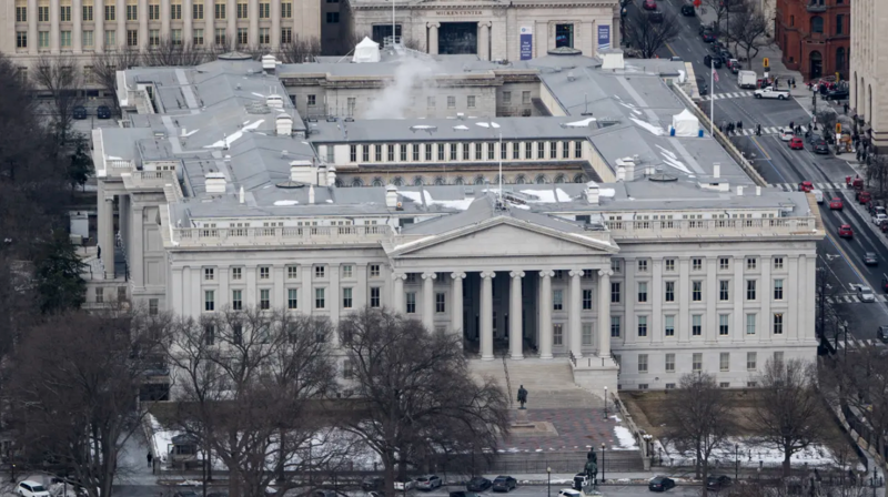 Tòa nhà Bộ Tài chính Mỹ ở Washington DC - Ảnh: Getty/CNBC.