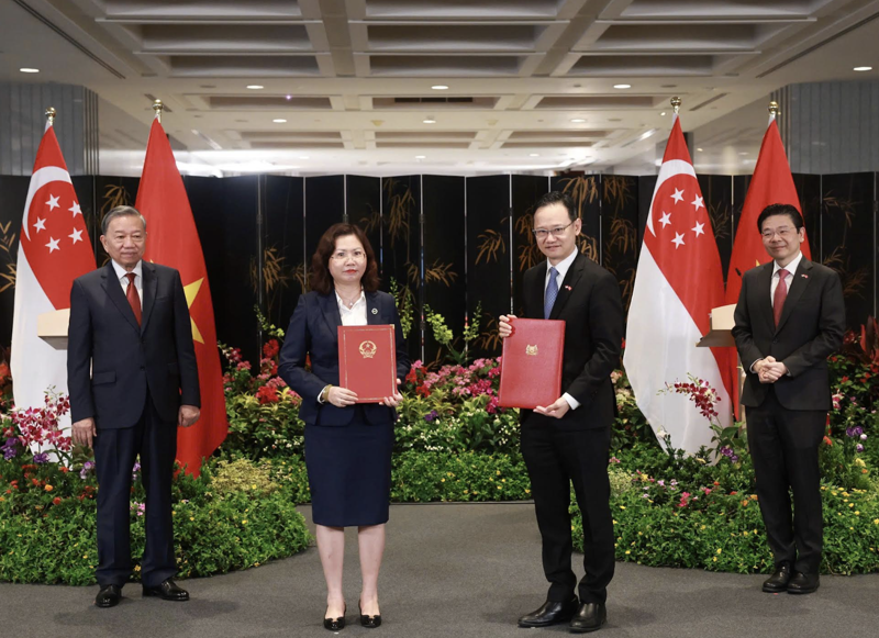 The exchange of the LOI was witnessed by  Vietnamese Party General Secretary To Lam and  Singaporean  Prime Minister Lawrence Wong  on March 12. 