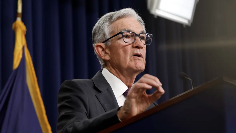 Chủ tịch Fed Jerome Powell tại cuộc họp báo ngày 19/3 - Ảnh: Getty/CNBC.