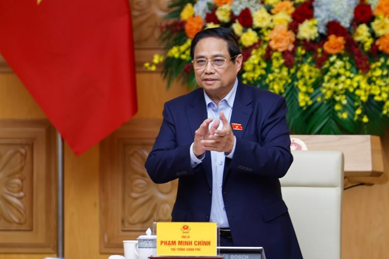 Thủ tướng Phạm Minh Chính tại cuộc làm việc - Ảnh: VGP