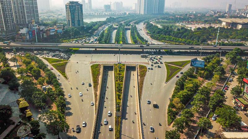 Nút giao Đại lộ Thăng Long và Vành đai 3. Ảnh minh hoạ.