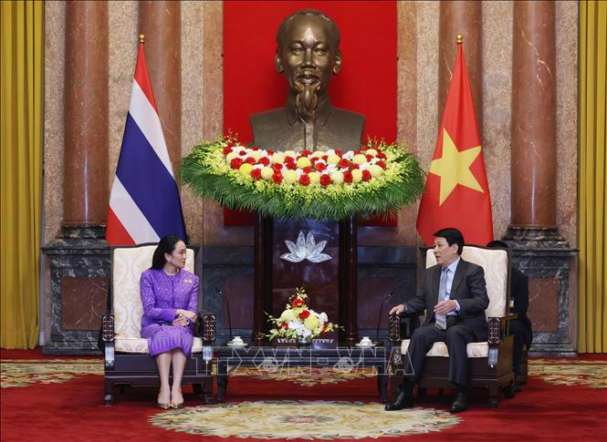Chủ tịch nước Lương Cường tiếp Thủ tướng Thái kèo nhà cái bet88 Paetongtarn Shinawatra - Ảnh: TTXVN